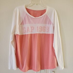 GAP - Peach/White Shirt  - Long Sleeve - 1969